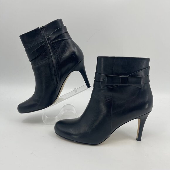 Kate Spade Black Stiletto Ankle Boots & Booties | Bow Detail - Picture 4 of 9